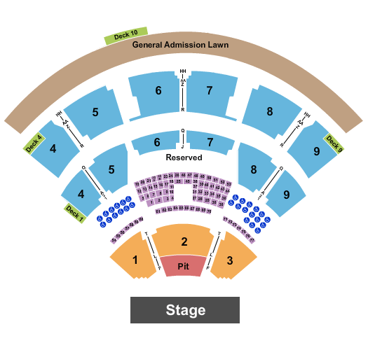 Walnut Creek Amphitheatre 5 Seconds of Summer Seating Chart